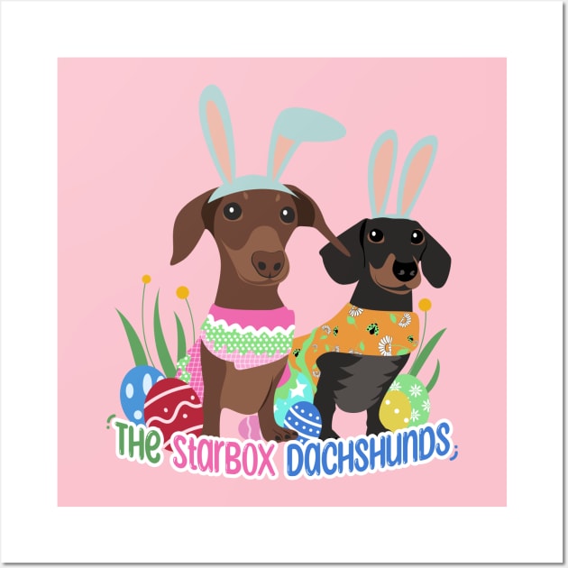 The Starbox Dachsunds Easter Edition Wall Art by Moonpie Starbox